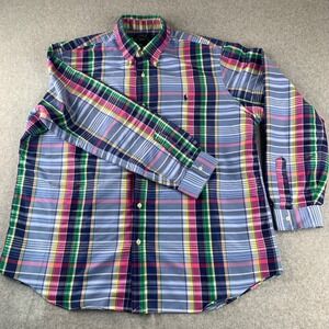 Polo Ralph Lauren Button Down XXL Multi Color Plaid Performance Classic Fit FRM